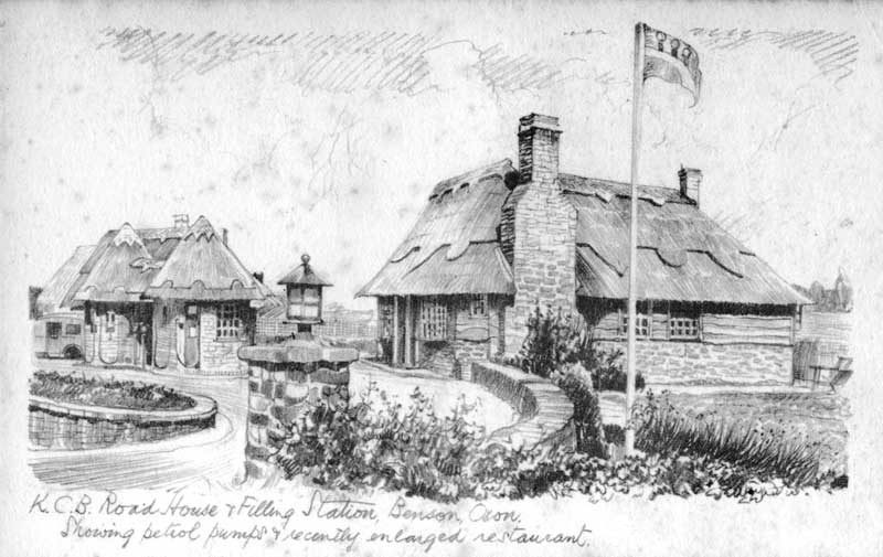 KCB postcard - drawing showing the enlarged restaurant